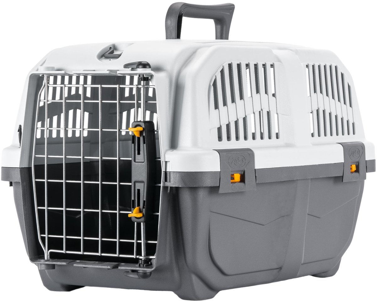 Famanu – Transportbox "Skudo 1 " in grijs/crème, afmetingen L x B x H: 48 x 31,5 x 31 cm, voor huisdieren