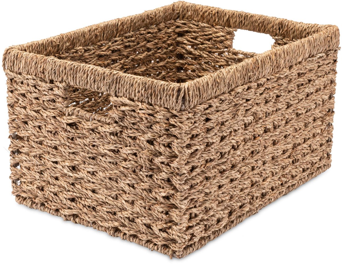 Famanu – Opbergmand, schapmand, gevlochten van zeegras, zeer stabiel, XL