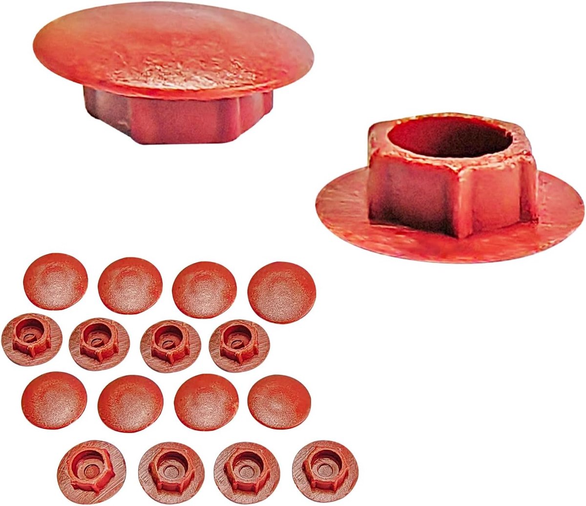 Pack of 25 Plastic Hole Stops Brown Drill Holes Cover Plug 8mm Blind Plugs for Furniture Cabinet - ShopVlot