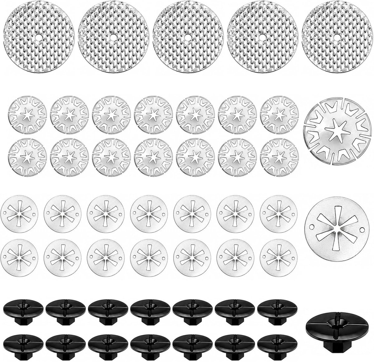47 stuks hittebeschermingsplaat reparatieset voor auto, klemschijven, hittebescherming, reparatieset voor hitteschild - ShopVlot