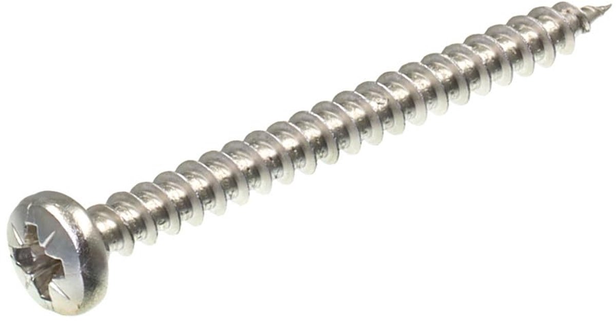 SECCARO Chipboard Screw Semicircular Head 4.5 x 50 mm, Stainless Steel V2A VA A2, Wood Screw with Full Thread - ShopVlot