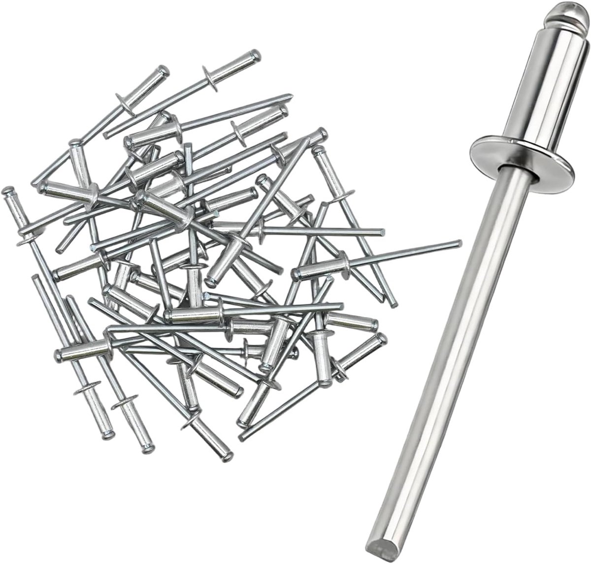 50pcs Aluminum Blind Rivets with Wide Head 4.8 x 20 mm Pop Rivet for Cars, Furniture and Mechanical Equipment - ShopVlot