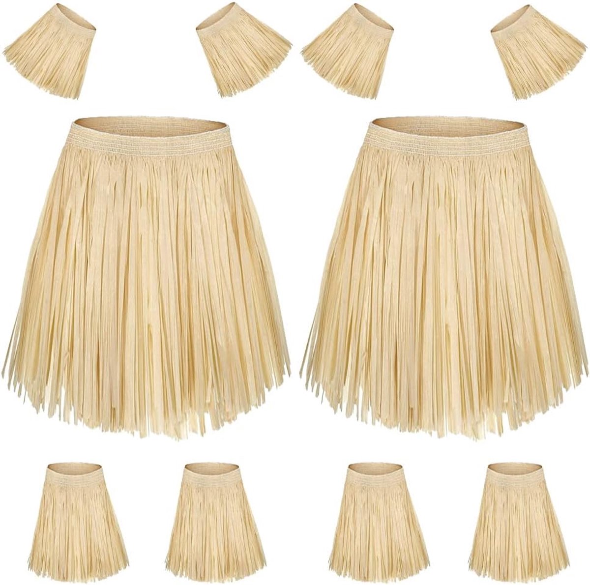 Hawaii Costume for Women with Skirt and Cuffs for Zulu African Scarecrow Carnival 2 Sets - ShopVlot