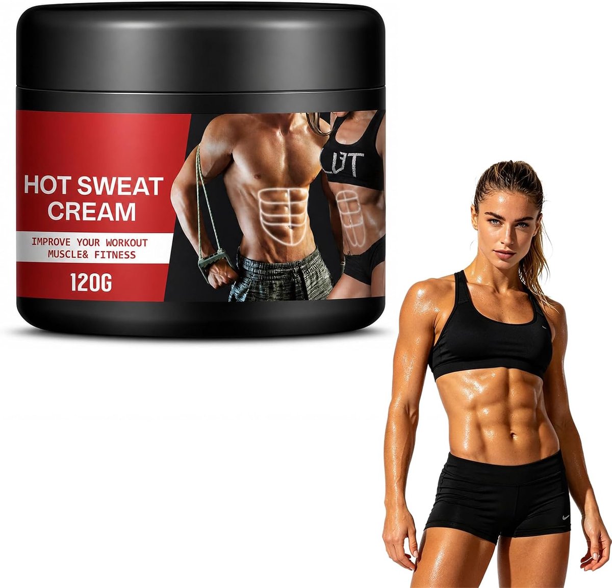Buikspiercrème,Verstevigende Bodygel voor Dagelijkse Verzorging,Massagecrème voor Taille, Buik, Dijen en Billen - ShopVlot