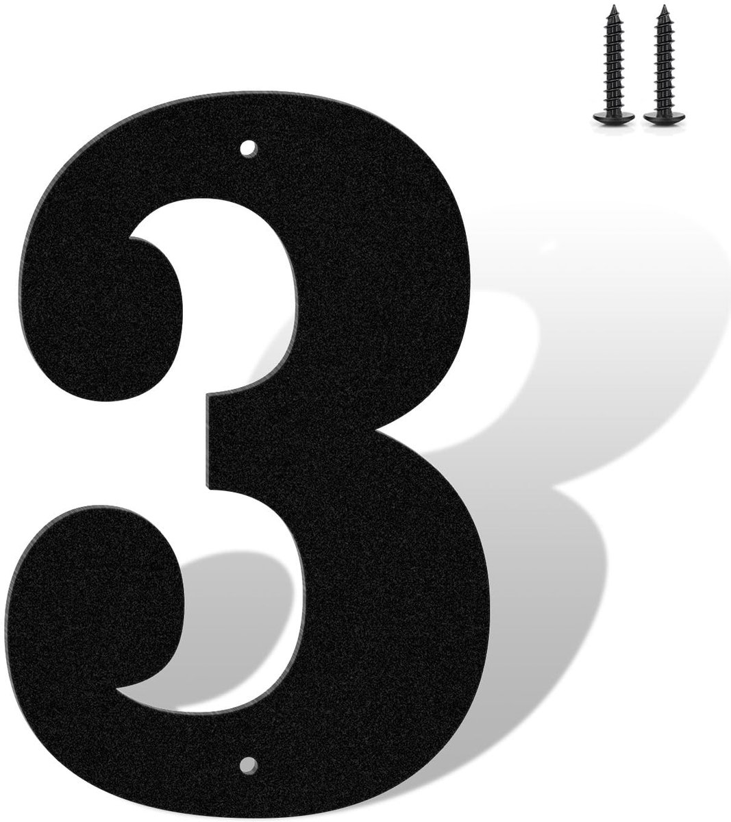 Robuuste metalen huisnummer en letters set 15,2 cm, weerbestendig, mat zwart
