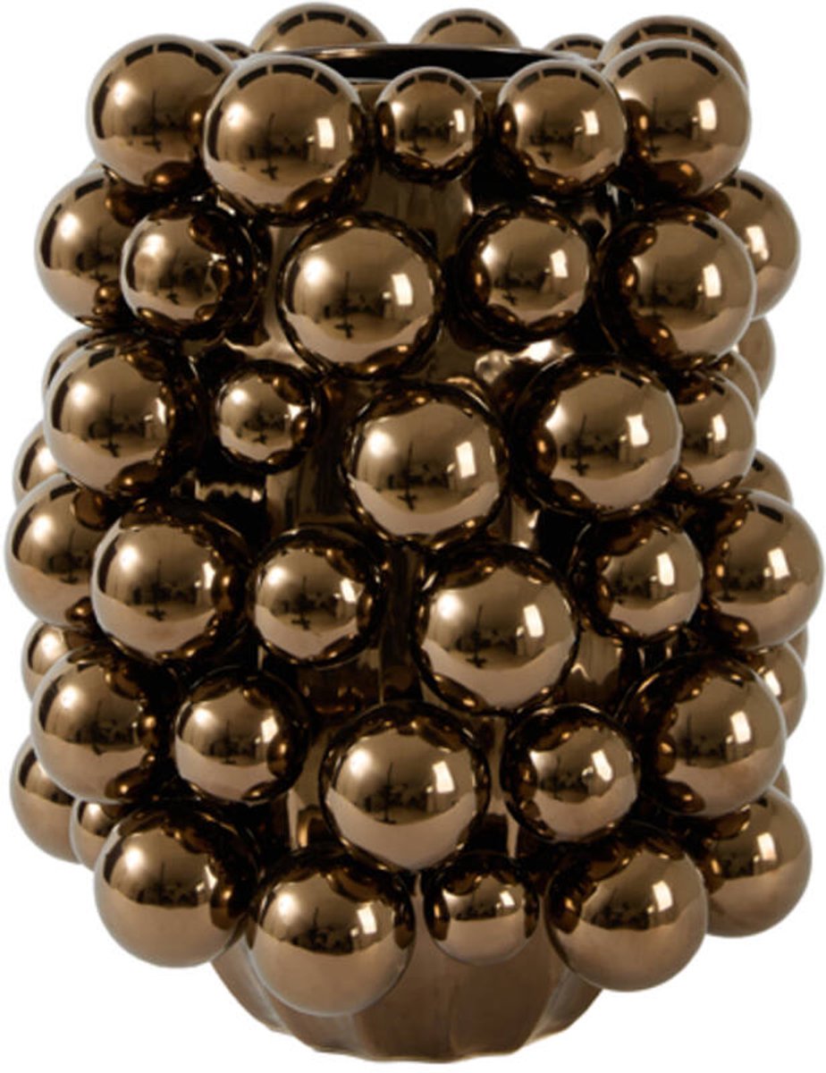 Light&living Vaas deco Ø31,5x38,5 cm CYRINA keramiek metallic brons