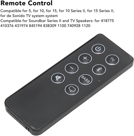 Afstandsbediening voor Soundbar - Vervangingsmodel - Geschikt voor 5 10 15 Soundbars - Eenvoudig in gebruik - ShopVlot — afbeelding 5