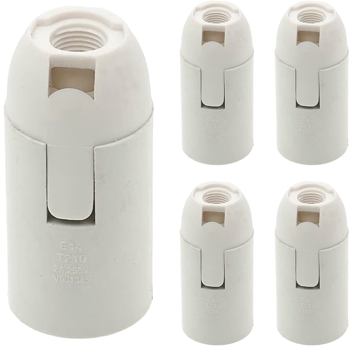 VITO Lamphouder E14 - Wit - E14 fitting - 5 stuks