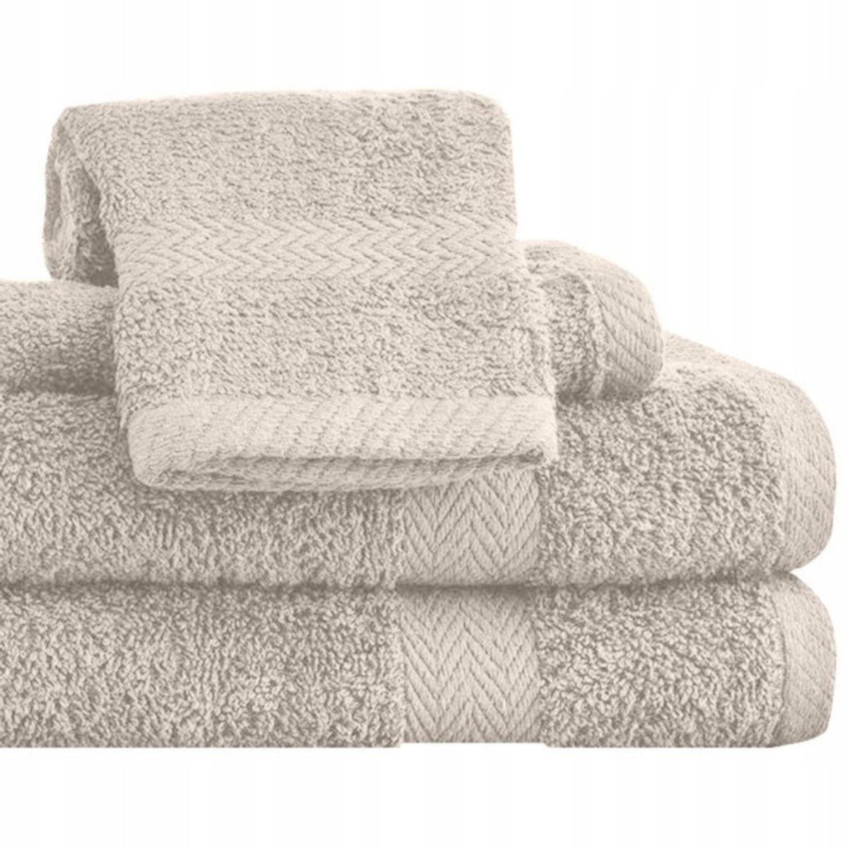 4-delige badstof handdoekenset katoen - 2x 70x140, 2x 50x100 cm
