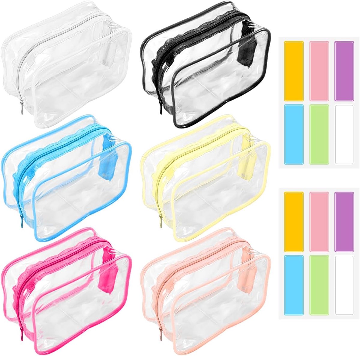 Opbergzakken 6 Stuks - Transparant - Waterdicht - Ideaal voor cosmetica en reizen - ShopVlot