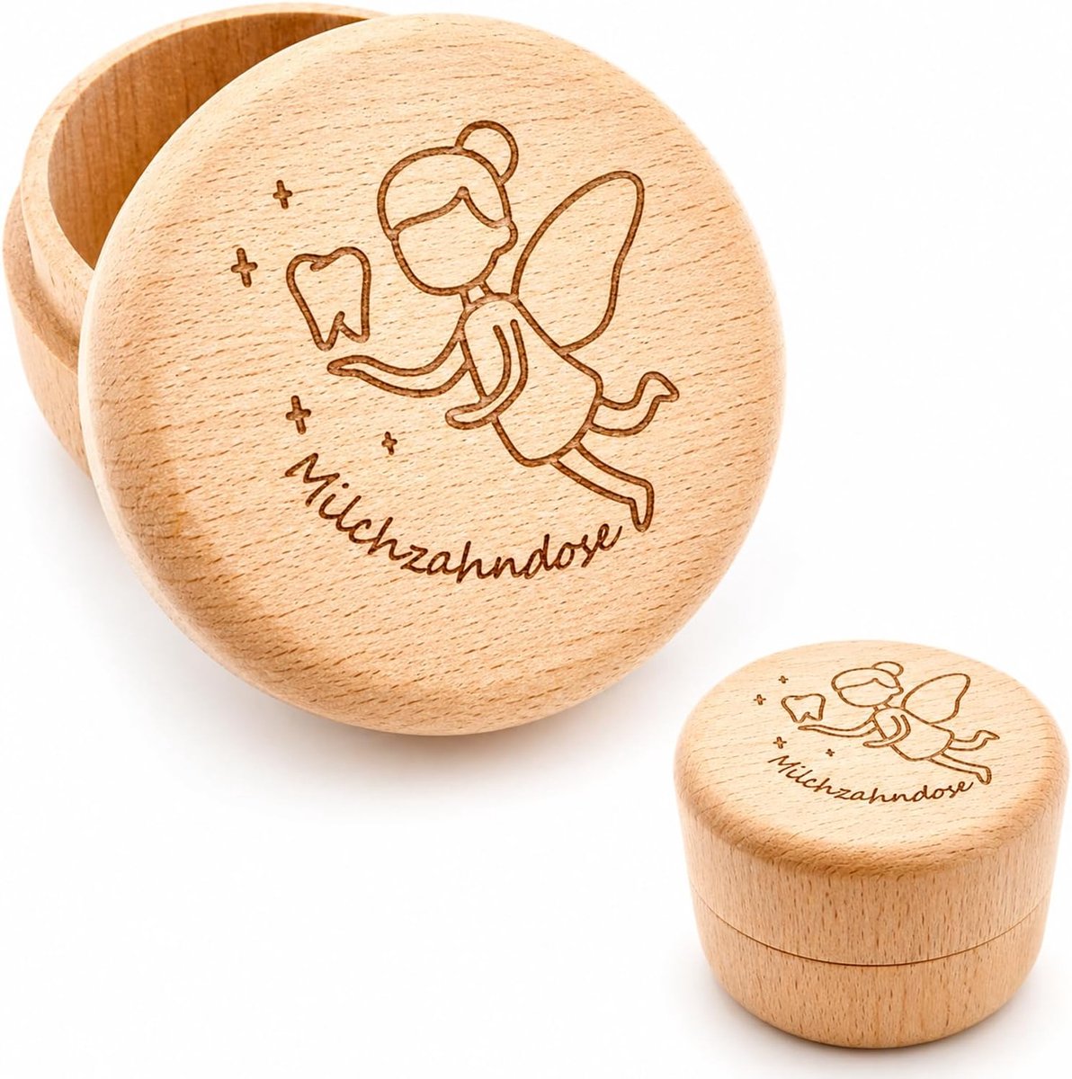 Tandenbox baby tanden (#2) - Hout - Bewaarfunctie - Herinnering aan melkgebit - ShopVlot