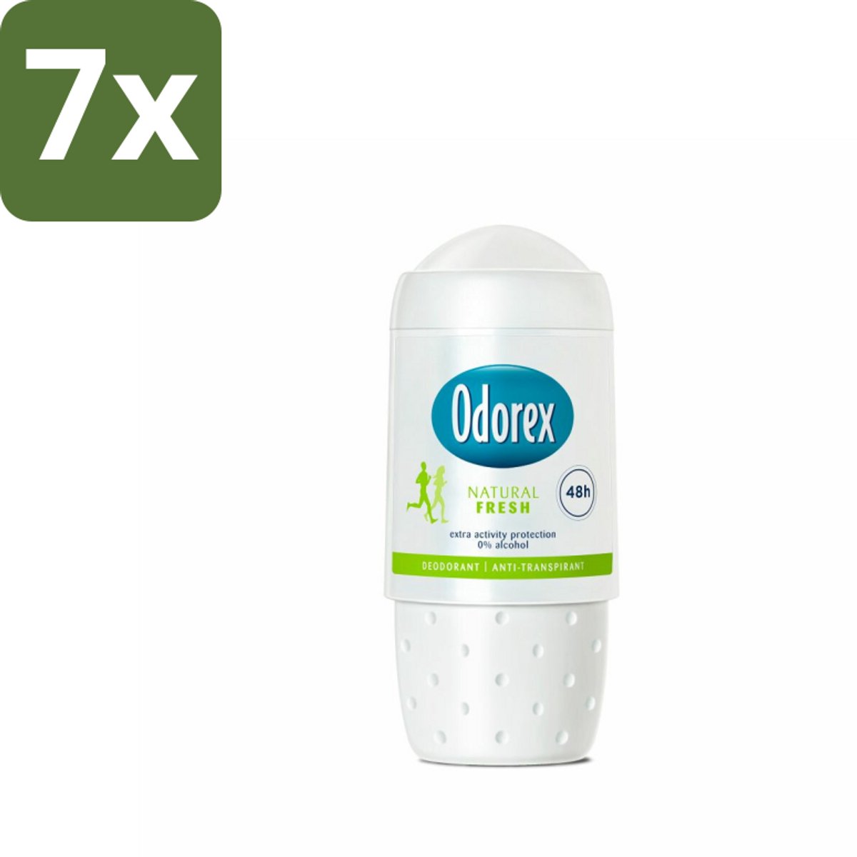 Odorex - Deodorant Roller - Natural Fresh - Natuurlijke Frisheid - 50 ml - Bulkverpakking - 7 stuks