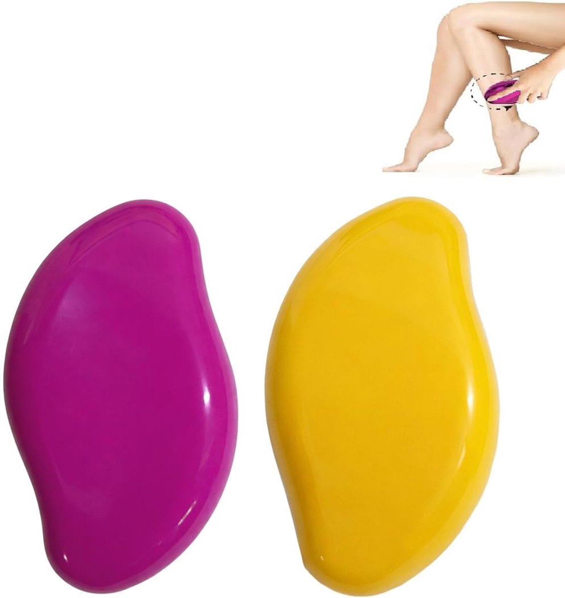depilatore in cristallo - 2 pezzi - geel, roze magenta - eenvoudig ontharen en exfoliëren - ShopVlot