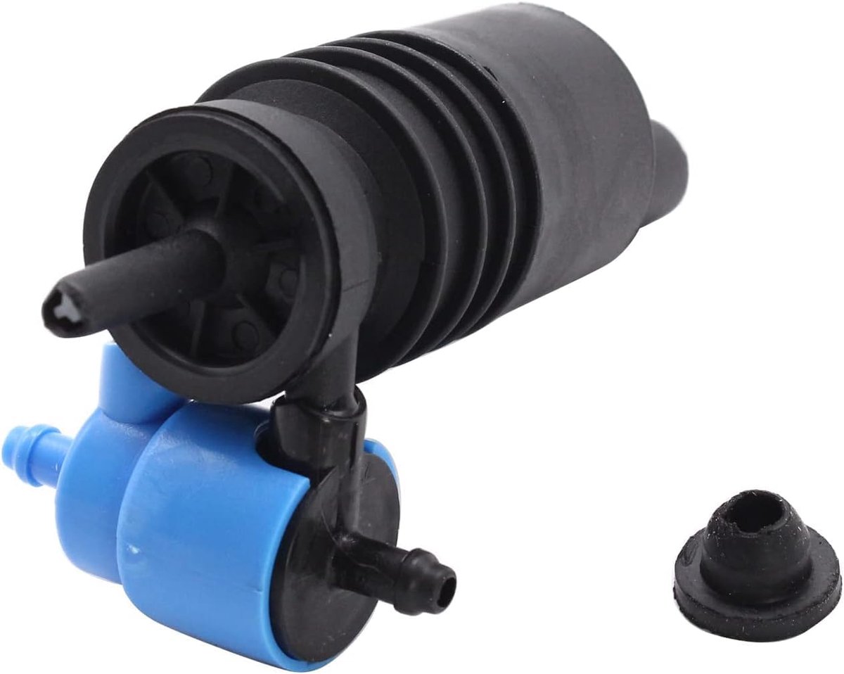 Wissersproefpomp met dubbele aansluiting - zwart - 12 V - geschikt voor Golf, Polo en Caddy - ShopVlot