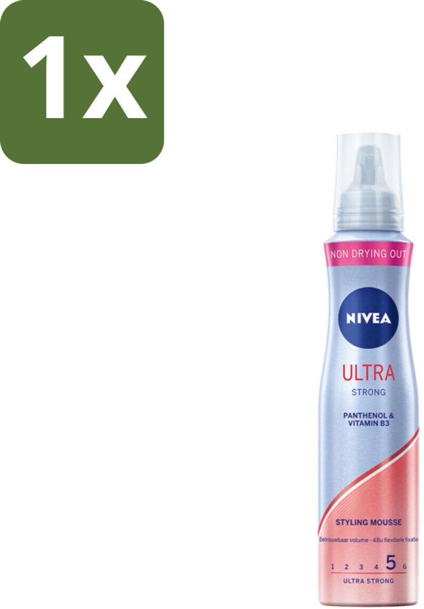 NIVEA - Stylingschuim - Ultra Sterk - Betrouwbaar Volume - 48 Uur Flexibele Fixatie - 150 ml - 1 stuk