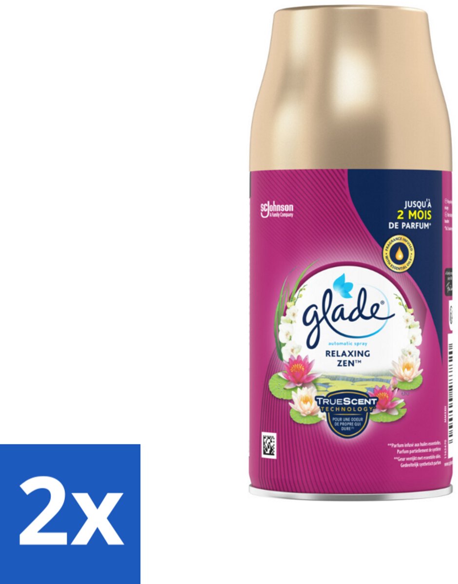 Glade - Navulling Automatische Spray - Relaxing Zen - 269 ml - Voordeelverpakking - 2 stuks
