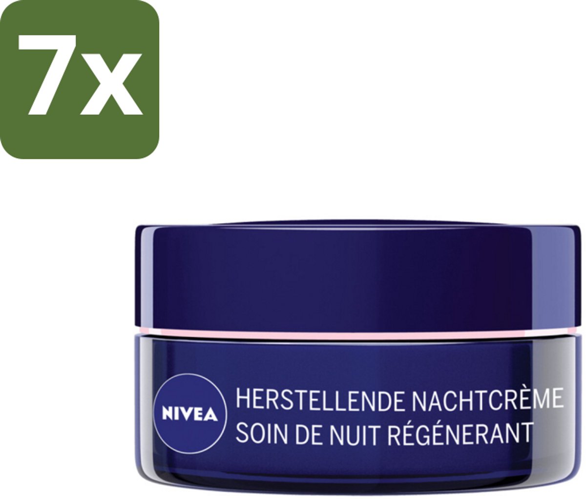 NIVEA - Nachtcrème - Essentials +24U Voedend - Voor gevoelige & droge huid - Met Sheaboter & Amandelolie - 50 ml - Bulkverpakking - 7 stuks
