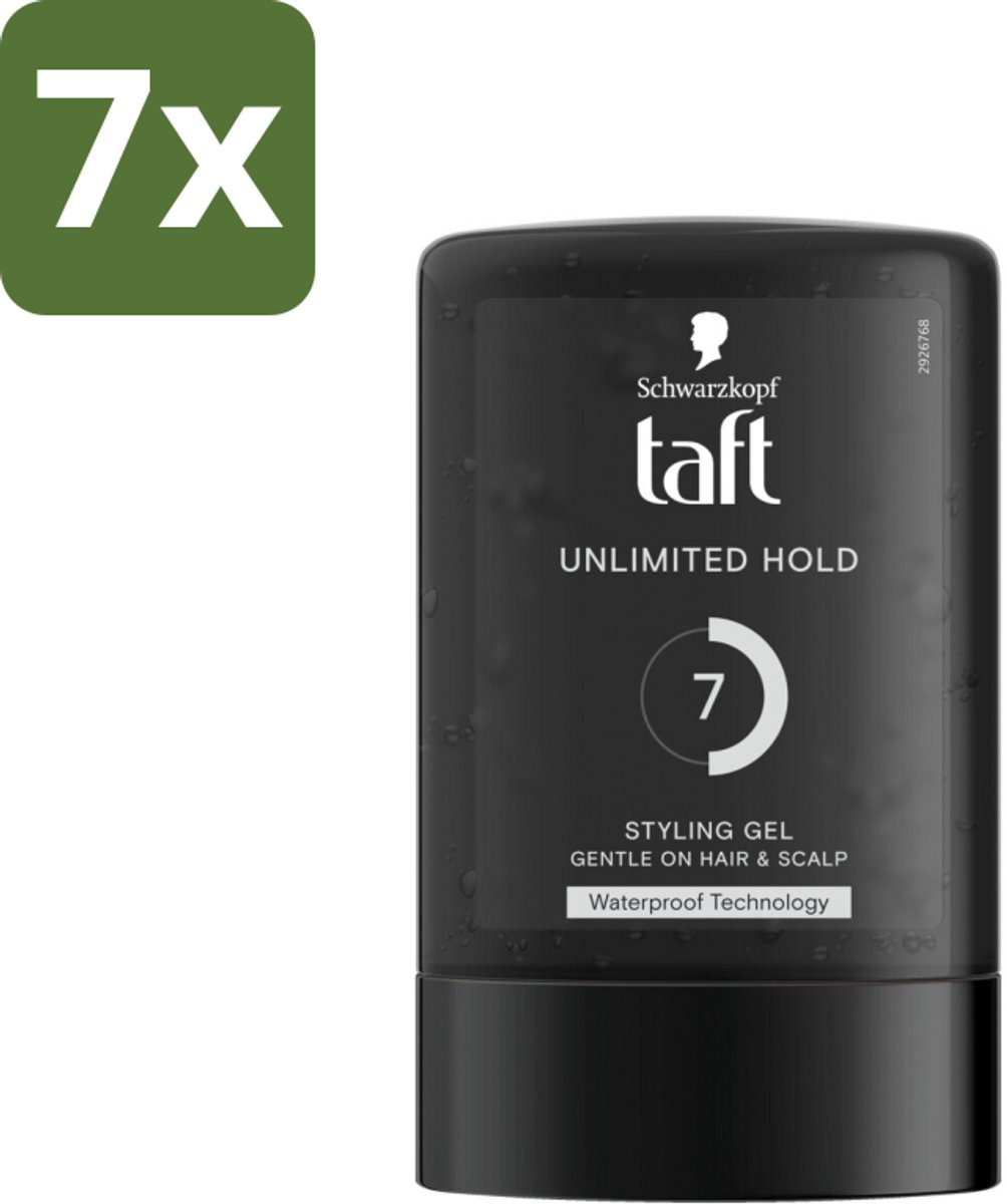 Taft - Unlimited Hold 7 - Styling Gel - Onbegrensde hold - 300 ml - Bulkverpakking - 7 stuks