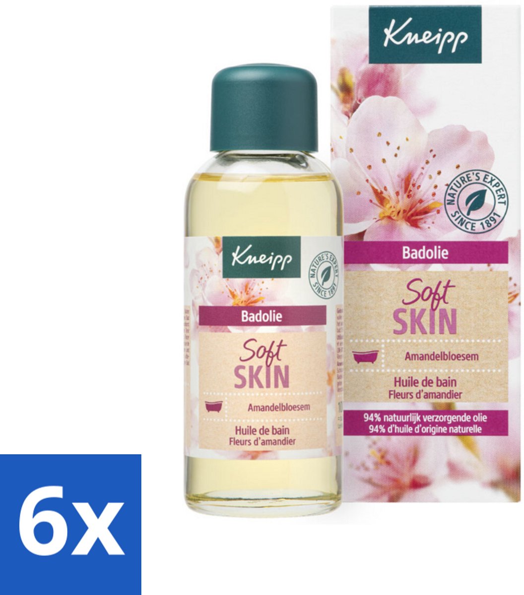 Kneipp - Badolie - Amandelbloesem - Voor droge en gevoelige huid - 100 ml - Voordeelverpakking - 6 stuks