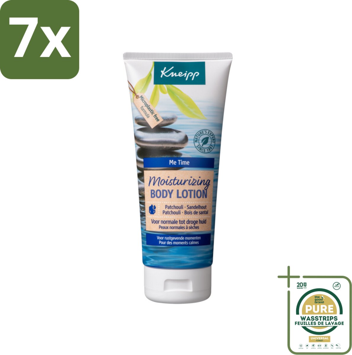 7 x Kneipp - Body lotion - Me‑Time - Patchouli & Sandelhout - 200 ml - Grootverpakking - Body Lotion - Me-time - Patchouli - Sandelhout - Natuurlijke Bodylotion