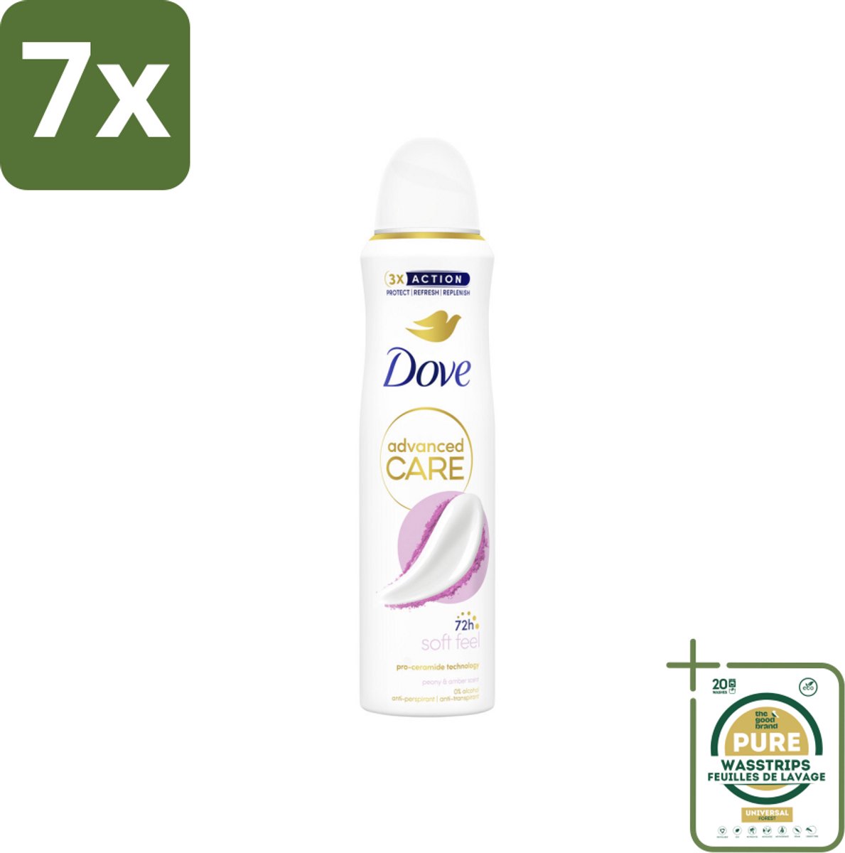 7 x Dove Deodorant Spray - Soft Feel - 150 ml - Grootverpakking - Dove Deodorant Spray Soft Feel - Anti-transpirant - Zweetbevoegd - Oksel Verzorging - Warme Geur