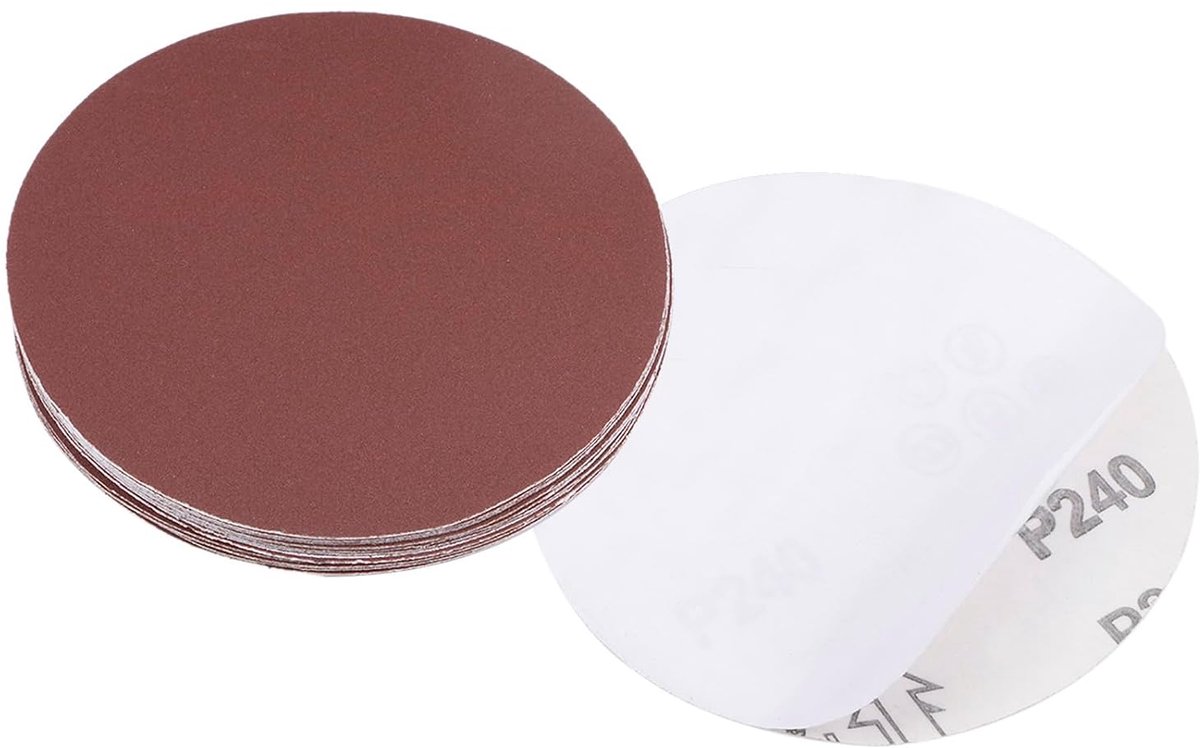 15 pieces Psa sanding discs diameter 12 cm grit 240 self-adhesive sandpaper - ShopVlot