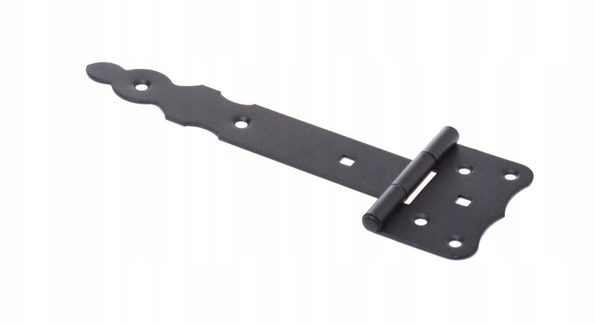 Zwarte Scharnier 200mm - Zwart Metaal, 2mm Dik