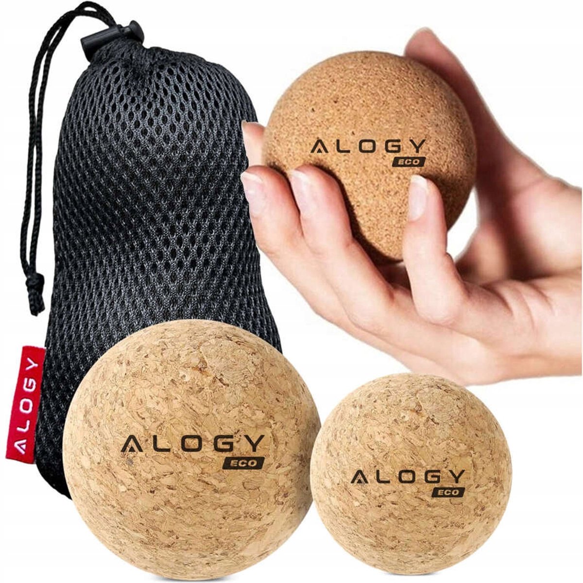 Set van 2 Kurken Massageballen voor Spierherstel - Hard & Compact