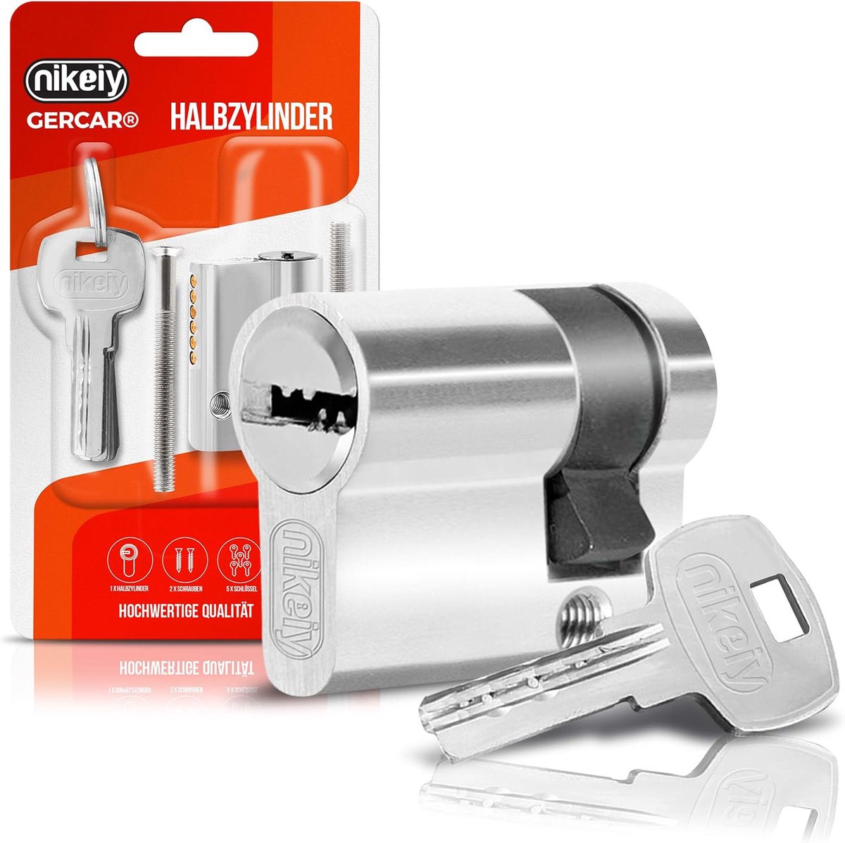 Deurslot half cilinder 10/30 - lengte 40 mm - incl. 5 sleutels - betrouwbare beveiliging - ShopVlot