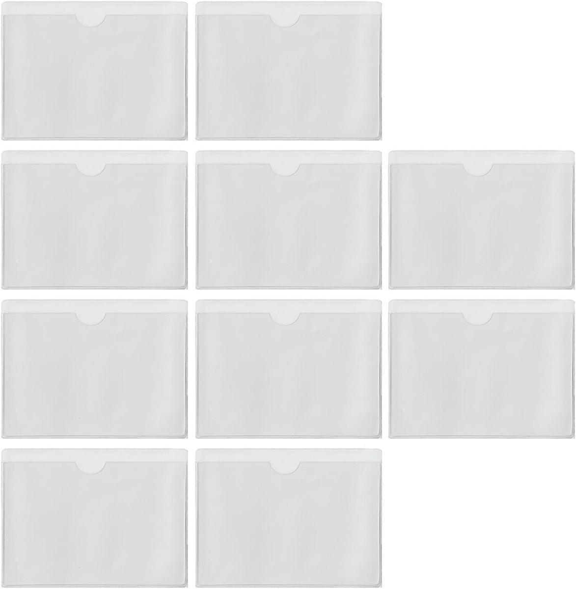10 Stuks Materiaal Id-Vakken, Transparant Pvc-Materiaal, Afmeting 10 X 6 Cm, Vakken Voor Planklabels - ShopVlot