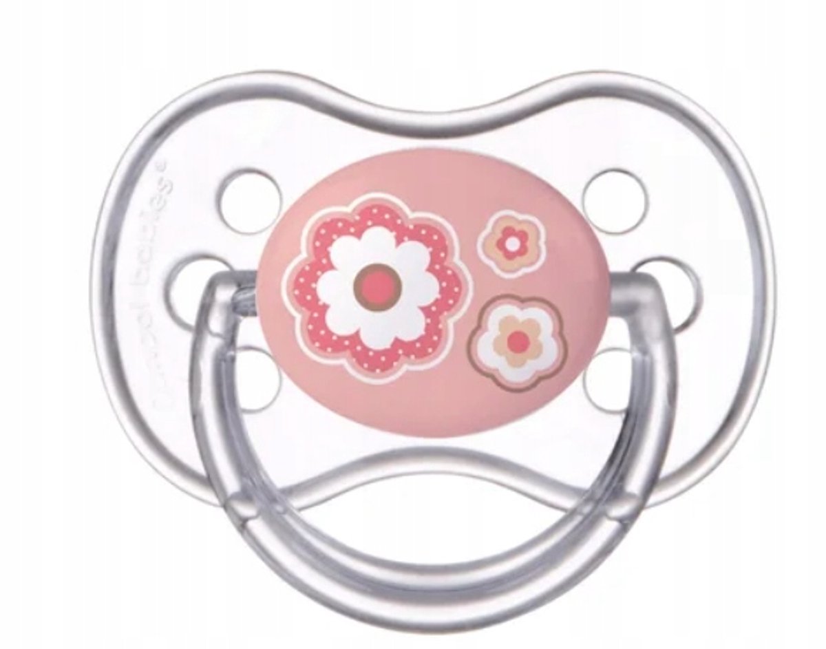 Canpol Babies Newborn Baby Rond Siliconen Speen Rose 0-6 Maanden