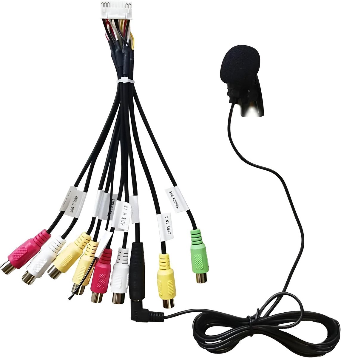 Wiring Connector Adapter Cable Interface Wiring Connector Adapter Cable 20 Pin Outputs AV Inputs Subwoofer RCA + - ShopVlot