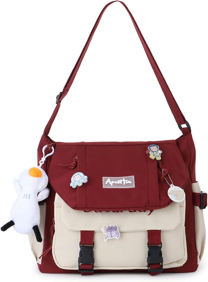 Kawaii Girls' Shoulder Bag with Kawaii Accessories, Kawaii Bag, Cute Crossbody Bag, Bag with Handle on - ShopVlot