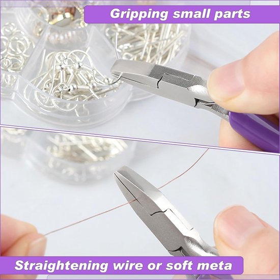 Mini Flat Nose Pliers 7.5cm Duckbill Pliers Mini Pocket Pliers Mini Precision Pliers for Jewelry Making, Wire Bending - ShopVlot van MINI — afbeelding 3