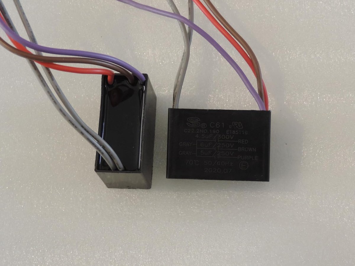 CBB61 5-Wire Capacitor Fan Ceiling Fan 4.5 + 6 + 5 µF 250 V AC - ShopVlot