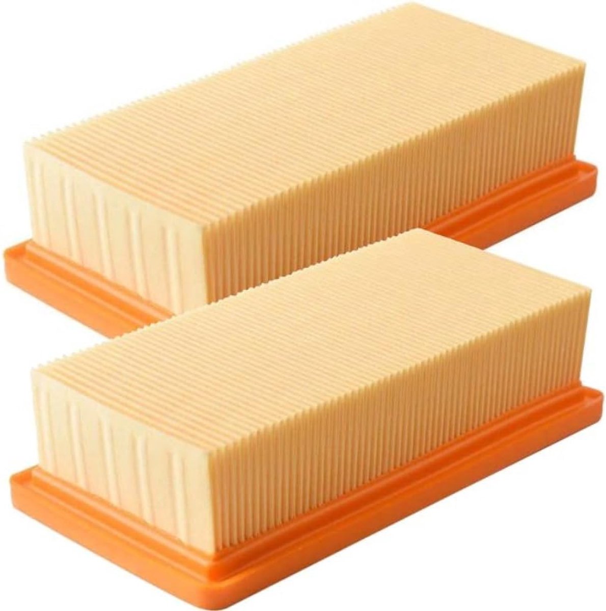 2x Vlakfilter compatibel met Karcher AD2, AD3, AD4, AD3000, AD3200, 6.415-953.0 Aszuiger KFI 7420 Filter HEPA - ShopVlot