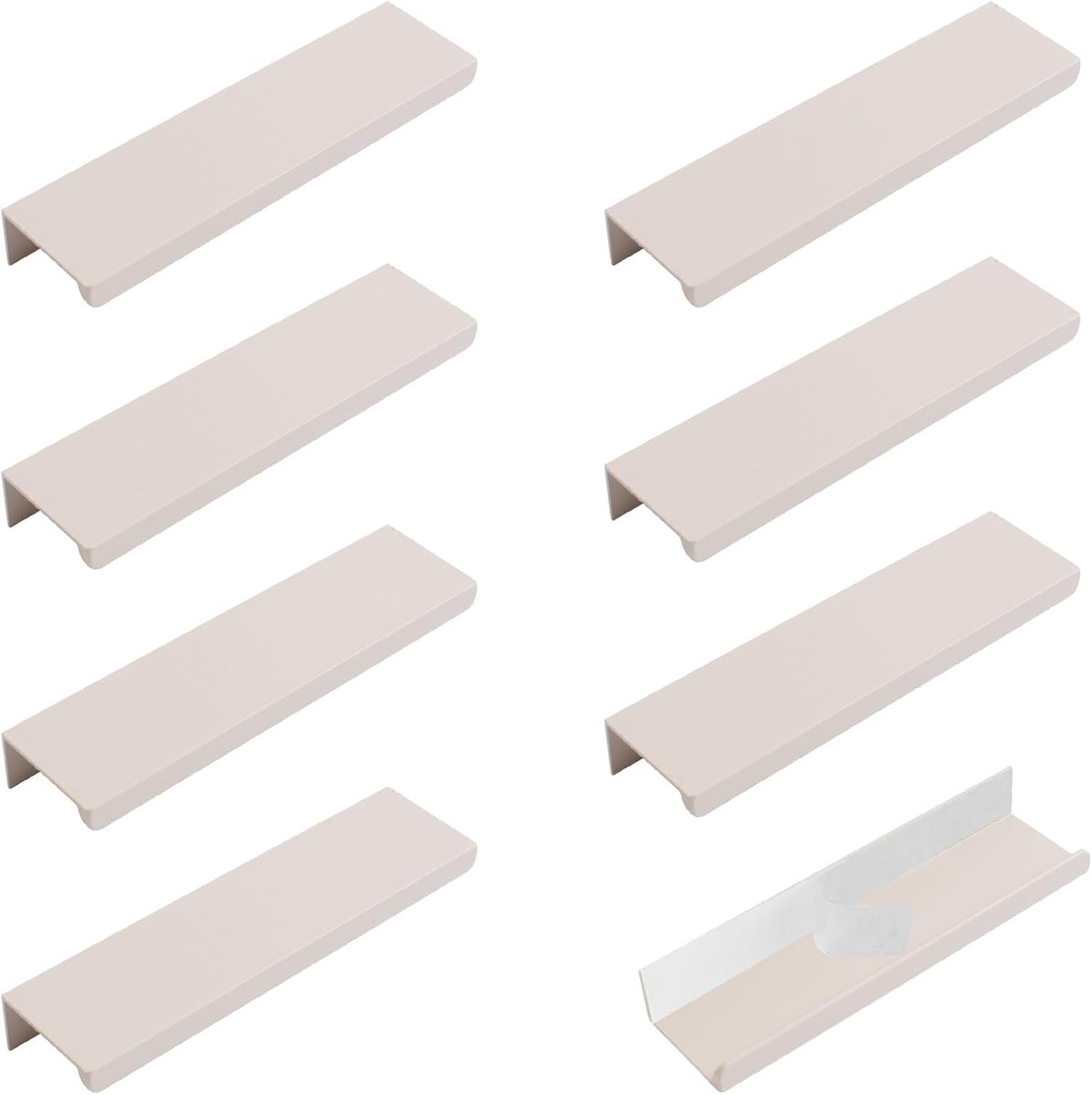 Finger Edge Pull - 120mm Aluminium Legering - Onzichtbare Handgreep - Makkelijk te bevestigen voor meubels - ShopVlot
