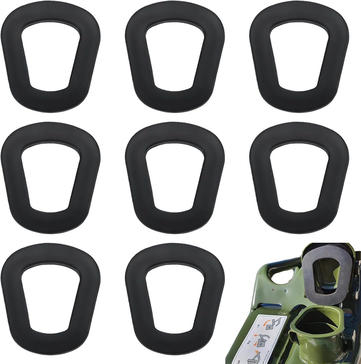 Afdichtingen rubberen afdichtingen voor benzinejerrycan - 54 mm - ideaal voor vervanging - 8 stuks - ShopVlot