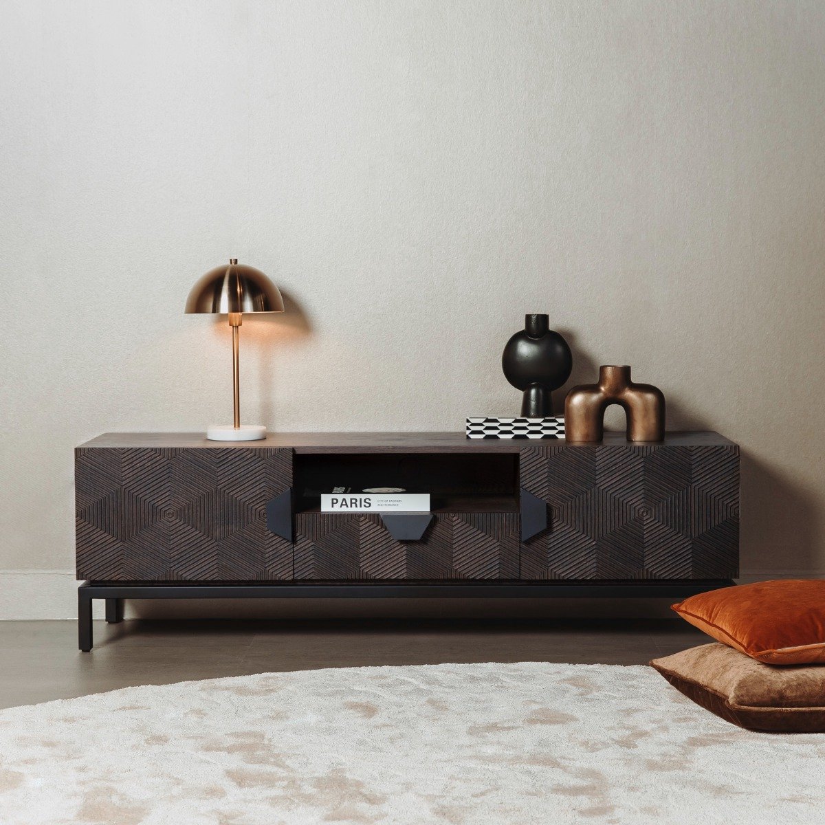 Tower Living Tv-meubel San Marino - Bruin Hout - 160x40x50cm