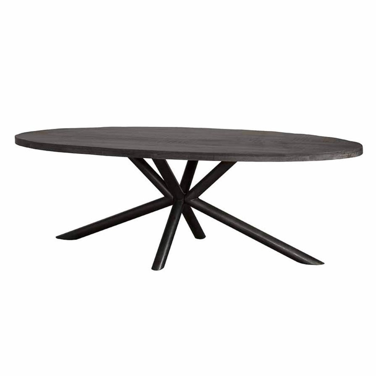 Tower Living Eettafel Selva - Ovaal Bruin Hout - 220x110x77cm