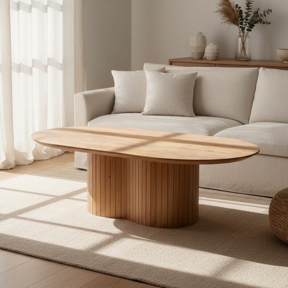 Giga Meubel Salontafel Ava - Naturel Mangohout - 120x70x35cm