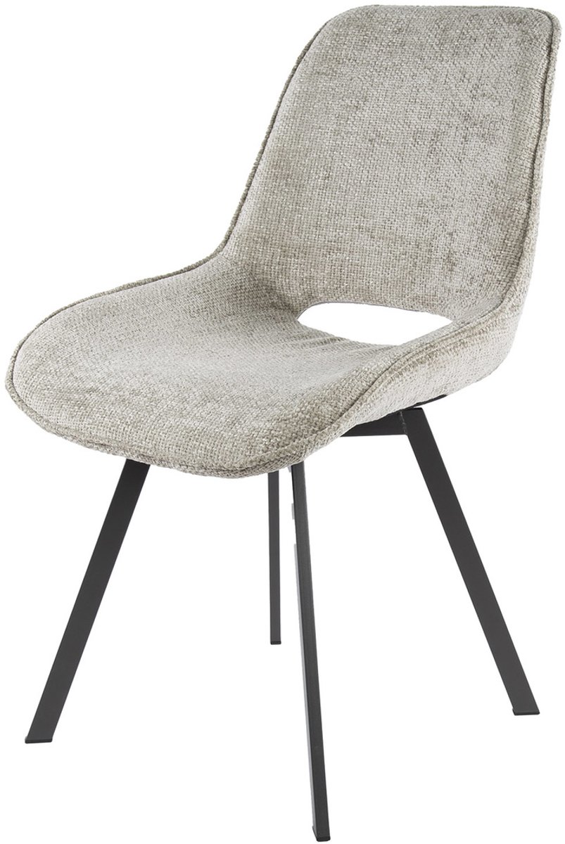 Giga Meubel Eetkamerstoel Swivel Rich - Zand Stof - Set van 4