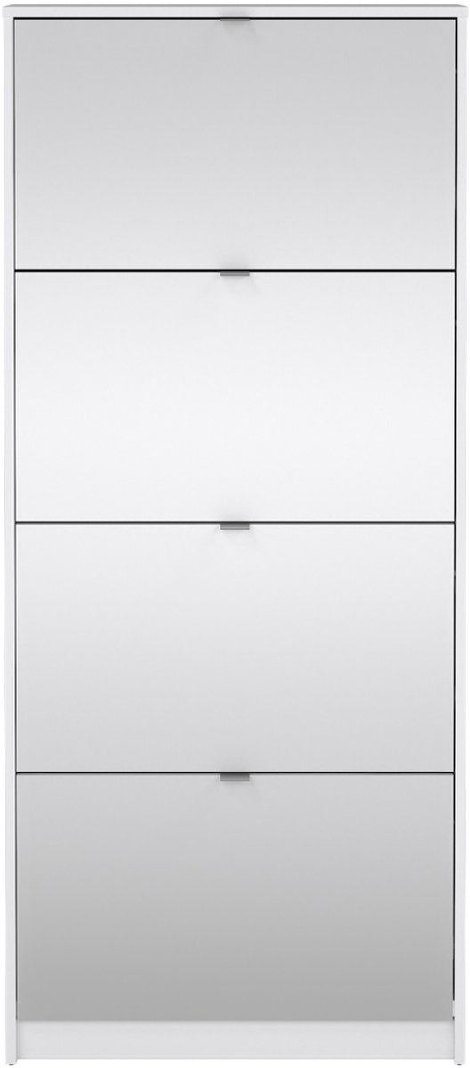 Giga Living Schoenenkast Shoes - Wit - Incl. Spiegel - 70x24x162cm