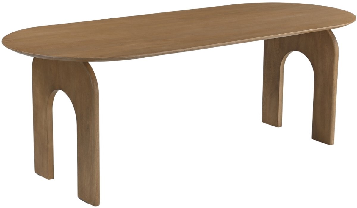 DÉJA Living Eettafel Vantaa - Ovaal Naturel Hout - 220x90x76cm