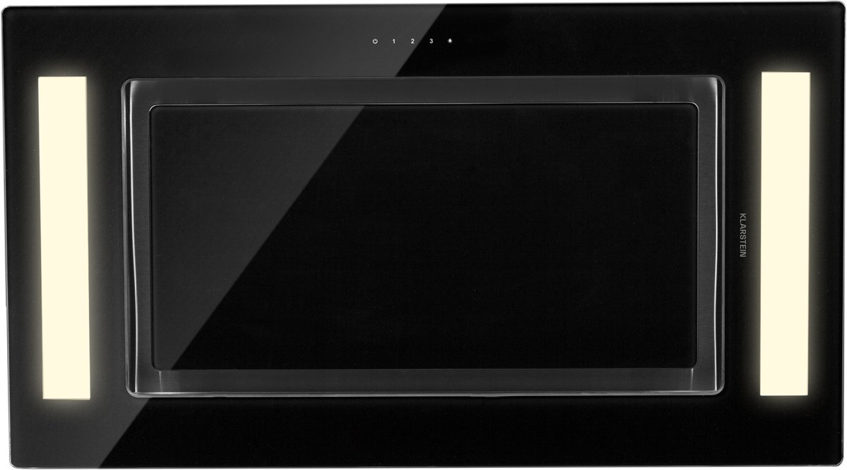 Klarstein Remy plafondafzuigkap - onderbouwkap - 90 cm EEK A 620 m³/h touch LED glas