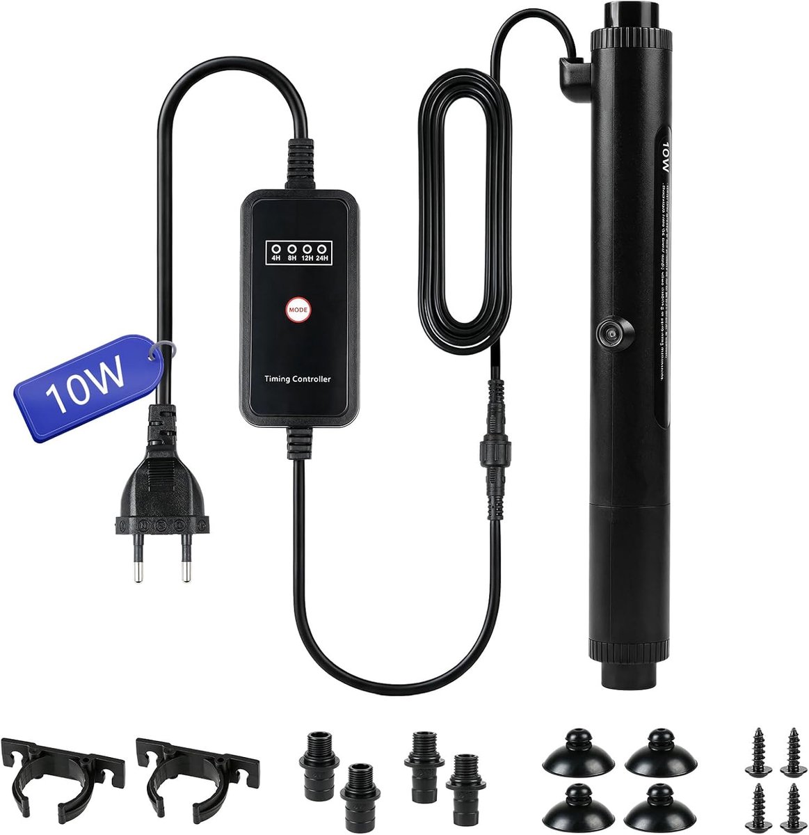 Aquarium UV-licht Waterzuiveraar 10 W - Sterilisatorlamp met Timer - Bacteriekiller voor Vijver en Zwembad - ShopVlot