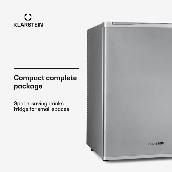 Klarstein Minikoelkast voor kamer, 40L minikoelkast voor drankjes & cosmetica, Kleine minibar, Koelkast klein & stil, Verstelbare schappen, Kleine skincare koelkast 6-15°C van Klarstein — afbeelding 5