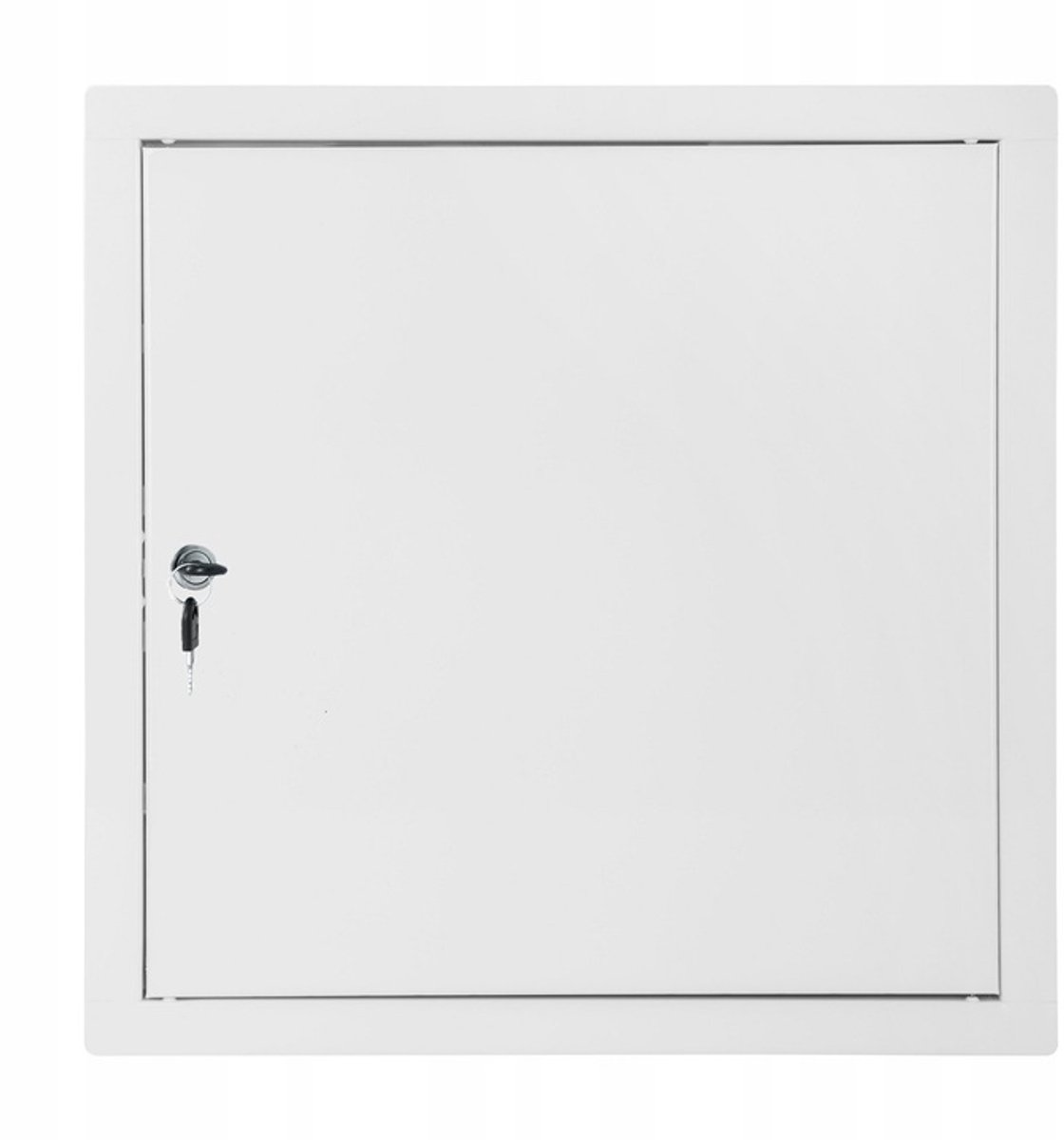 Metalen Luik 60x60cm Wit met Sleutel - Toegangsdeur