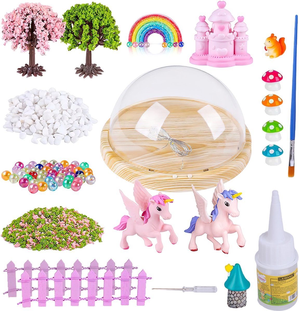 Eenhoorn Knutselpakketten Speelgoed, Diy Eenhoorn Speelgoed, Led Night Light, Creatieve Verjaardagscadeaus.