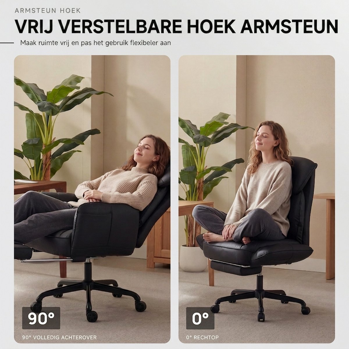 Dowinx gamestoel - Gamestoelen - Verstelbare Gamingstoel - Ergonomische Bureaustoel - Grote Bureaustoel - Game stoel massage - Bureaustoel pocketvering - Game bureaustoel - chair - PU - Zwart thumbnail 6